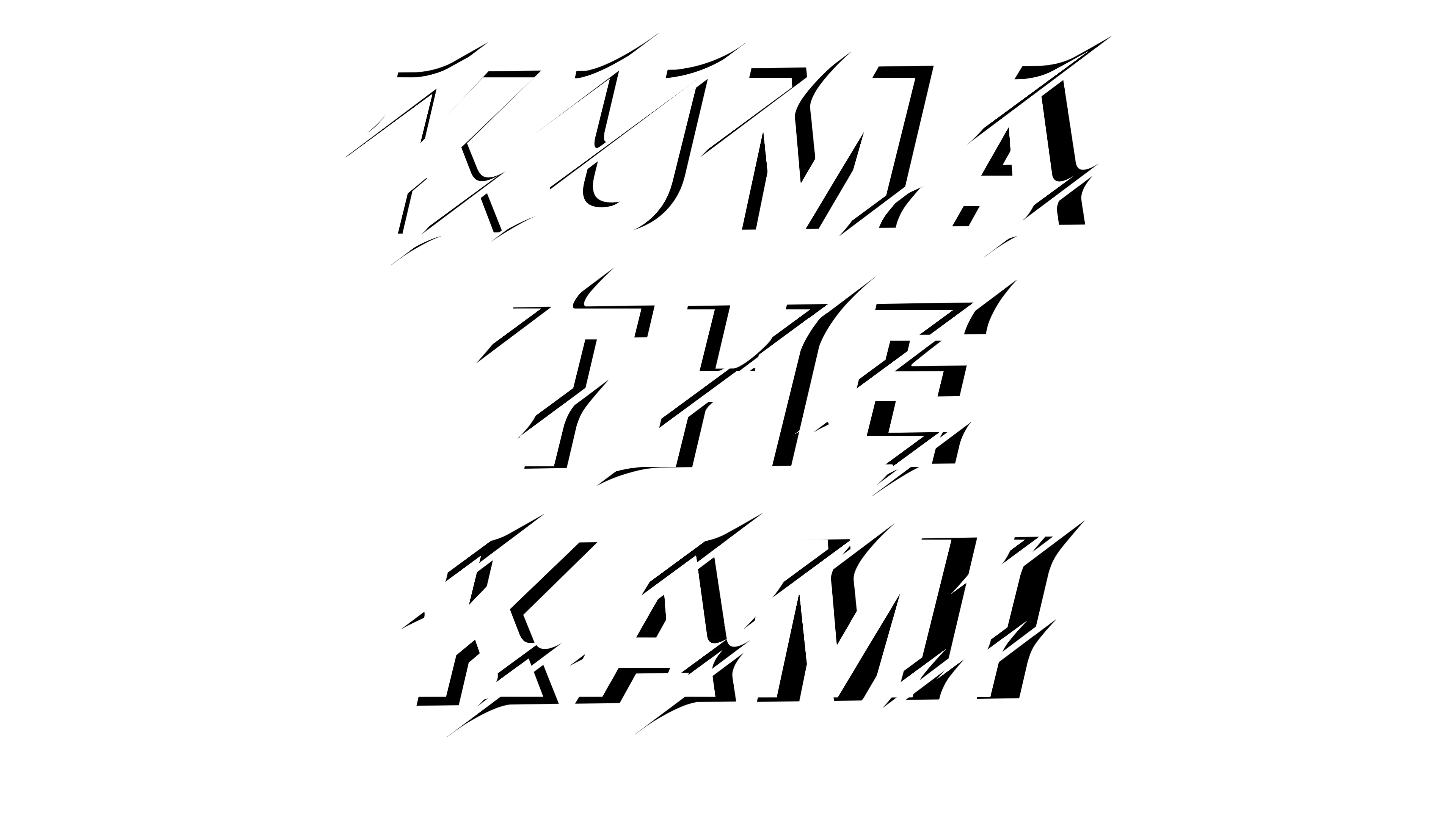 Kuma The Kami Schriftzug